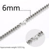 3mm 6mm Wide Stainless Steel Chain Cuban Link Chains Chokers Necklace For Mens Jewelry Silver Plated Solid Metal  Jewelry
