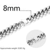 3mm 6mm Wide Stainless Steel Chain Cuban Link Chains Chokers Necklace For Mens Jewelry Silver Plated Solid Metal  Jewelry