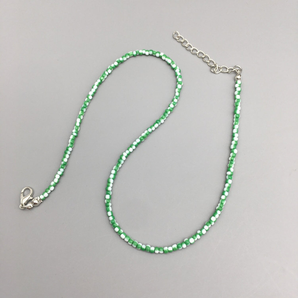 3mm Women Choker Necklace 2021 Handmade Colored Glaze Seed Beads Necklace For Female Ladies Beach Jewelry Drop shipping