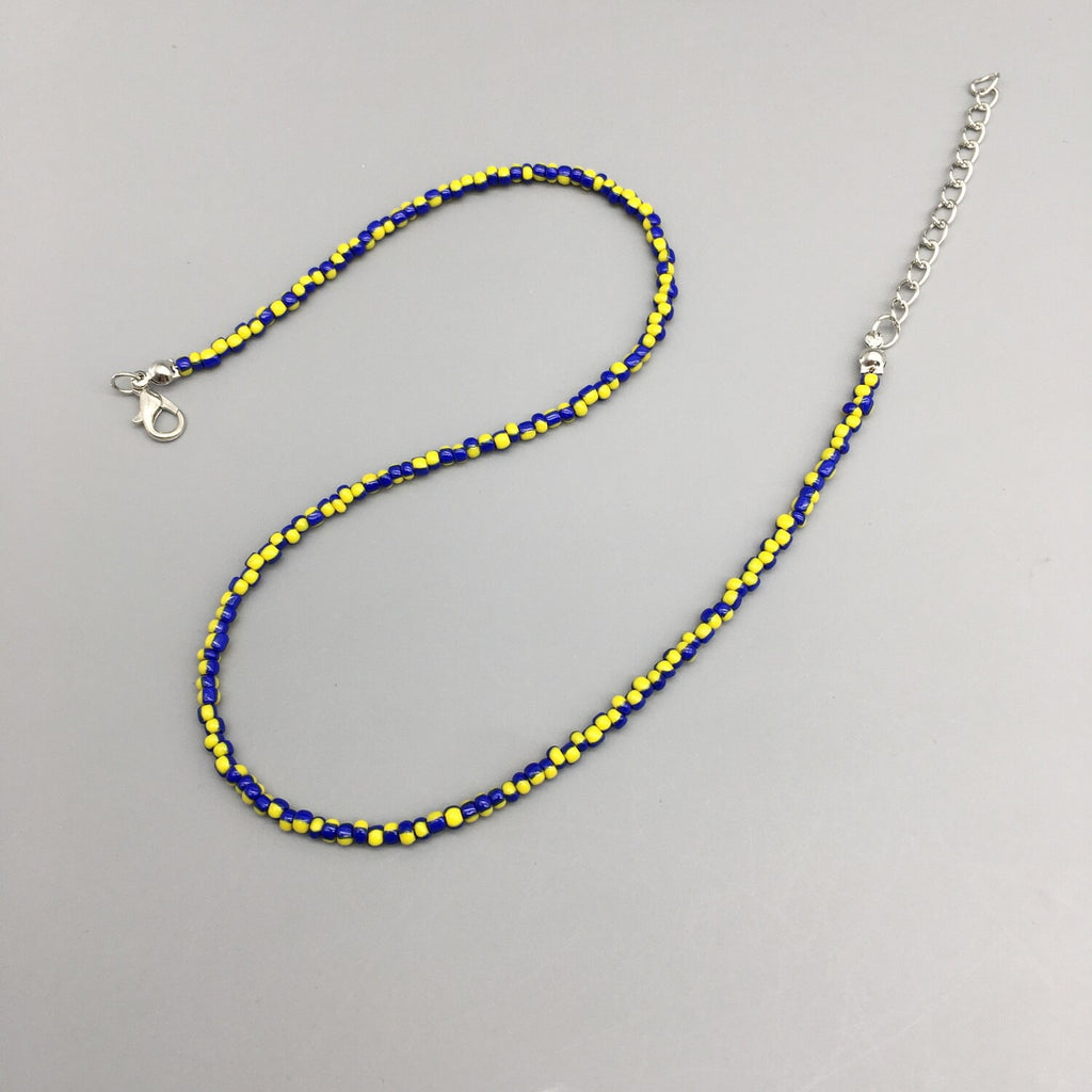 3mm Women Choker Necklace 2021 Handmade Colored Glaze Seed Beads Necklace For Female Ladies Beach Jewelry Drop shipping