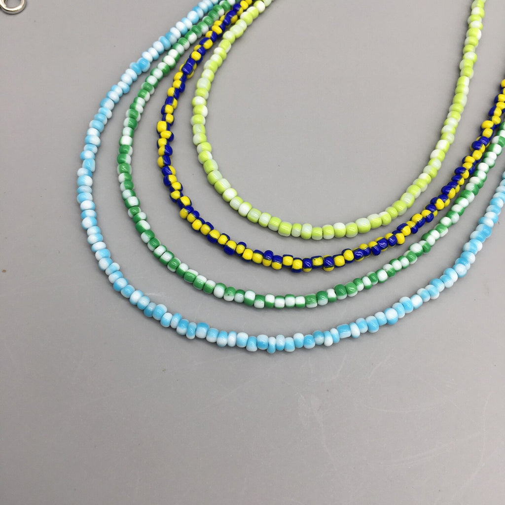 3mm Women Choker Necklace 2021 Handmade Colored Glaze Seed Beads Necklace For Female Ladies Beach Jewelry Drop shipping