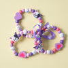3pcs Cute Colorful Animal Flower Cartoon Wooden Beads Bracelet Children Toy Jewelry Girl Boy Gifts