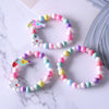 3pcs Cute Colorful Animal Flower Cartoon Wooden Beads Bracelet Children Toy Jewelry Girl Boy Gifts