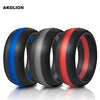 3pcs a lot Silicone Woman Wedding Ring New Silicone Wedding Round Solid Environmental Co Comfortable Rings