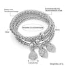 3pcs/set Bracelets For Women Gold Silvery 3D Leaves Charms Bracelet Elastic Popcorn Chain 2022 Jewelry Party Gifts