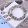 3pcs/set Bracelets For Women Gold Silvery 3D Leaves Charms Bracelet Elastic Popcorn Chain 2022 Jewelry Party Gifts