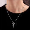 3pcs/set Butterfly Rose Angel Cross Pendant Necklace Multilayer Women Choker Long Chain Necklaces Harajuku Punk Jewelry