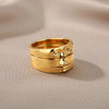 3pcs/set Gothic Portrait Gold Plated Rings For Women Stainless Steel Ring 2023 Trend Wedding Couple Aesthetic Jewelry anillos