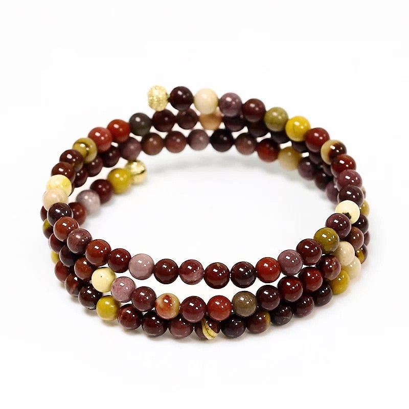 3rows yellow egg agate round 4mm bracelet 20inch   beads nature freeshipping gift