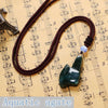4.5* 2.5CM Necklace Ax Pendant Natural Spinel Genuine Obsidian Stone Pendant Energy Stone Necklace Sweater Chain Fashion Jewelry