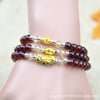 4-6mm Natural Garnet Bracelets Wine Red Pearl Transporter Pendant Bracelet Lucky for Women Crystal Gift Multilayer Agate Jewelry