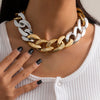 4 Colors Big Chunky Chain Necklace for Women Men 2021 Trendy CCB Plastic Gold Sliver Color Choker Necklace Statement Necklaces