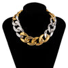 4 Colors Big Chunky Chain Necklace for Women Men 2021 Trendy CCB Plastic Gold Sliver Color Choker Necklace Statement Necklaces