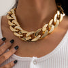 4 Colors Big Chunky Chain Necklace for Women Men 2021 Trendy CCB Plastic Gold Sliver Color Choker Necklace Statement Necklaces