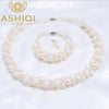 4 Colors Natural pearl Jewelry Sets Real pearl Necklace Earrings Bracelet Jewelry Sets for women