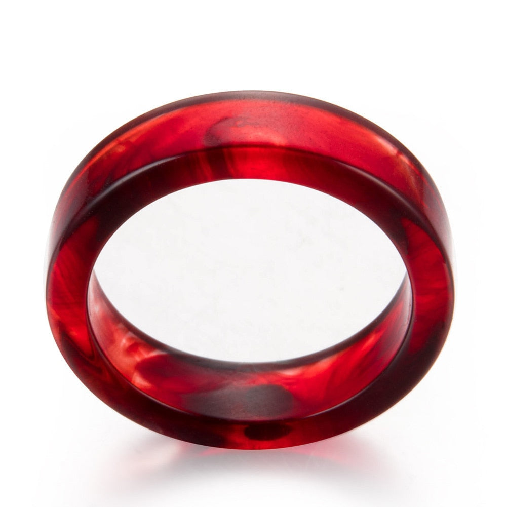 4 Colors ! New Purple/Blue/Red Ink Pattern Blood Drops Ring For Women Men Romantic Resin Rings Jewelry Wedding Band 6mm