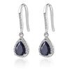 4 Kinds of Natural Gemstone Drop Earrings Amethyst Garnet Peridot Sapphire Earrings For Women 925 Sterling Silver Fine Jewelry
