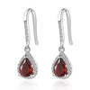 4 Kinds of Natural Gemstone Drop Earrings Amethyst Garnet Peridot Sapphire Earrings For Women 925 Sterling Silver Fine Jewelry