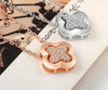 4 Leaf Clover Crystal Pendant Necklace Accessories Korean Anti Allergy Accessories