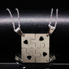 4 Pcs Friends Pendant Necklace Women Stainless Steel Neckless Jewelry Silver Color Puzzle Friendship Necklace Gift N412S01
