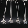 4 Pcs Friends Pendant Necklace Women Stainless Steel Neckless Jewelry Silver Color Puzzle Friendship Necklace Gift N412S01