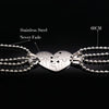 4 Pcs Heart Friendship Necklace Stainless Steel Chain Friends Pendant Necklaces For Women Jewelry Gift N6101B