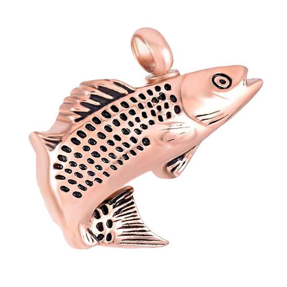 4 colors Fish Cremation Jewelry for Ashes Memorial Ashes Keepsake Necklace Stainless Steel Urn Necklace Pendant  +Fill kit