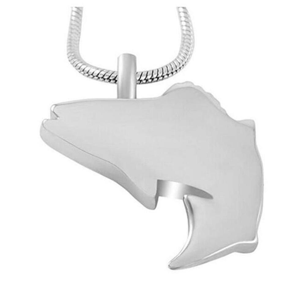 4 colors Fish Cremation Jewelry for Ashes Memorial Ashes Keepsake Necklace Stainless Steel Urn Necklace Pendant  +Fill kit