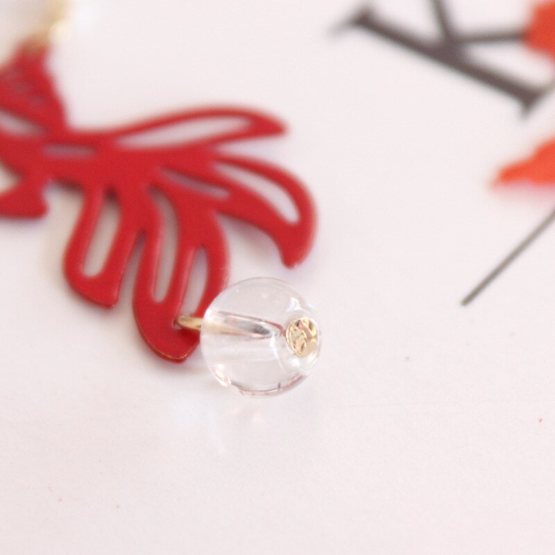 40 Cm Length Gold Color Chain Japanese Lucky Red Fish Pendant Kolla Choker Crystal Zephyr Hollow Koi Necklace For Women Girls