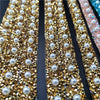 40CM Bling Crystal Ribbon Wrap Trim Rhinestone Cup Chain Pearl Crystal Chain DIY Wedding Cake Party Decoration