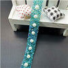 40CM Bling Crystal Ribbon Wrap Trim Rhinestone Cup Chain Pearl Crystal Chain DIY Wedding Cake Party Decoration