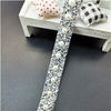 40CM Bling Crystal Ribbon Wrap Trim Rhinestone Cup Chain Pearl Crystal Chain DIY Wedding Cake Party Decoration
