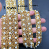 40CM Bling Crystal Ribbon Wrap Trim Rhinestone Cup Chain Pearl Crystal Chain DIY Wedding Cake Party Decoration