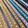 40CM Bling Crystal Ribbon Wrap Trim Rhinestone Cup Chain Pearl Crystal Chain DIY Wedding Cake Party Decoration