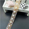40CM Bling Crystal Ribbon Wrap Trim Rhinestone Cup Chain Pearl Crystal Chain DIY Wedding Cake Party Decoration