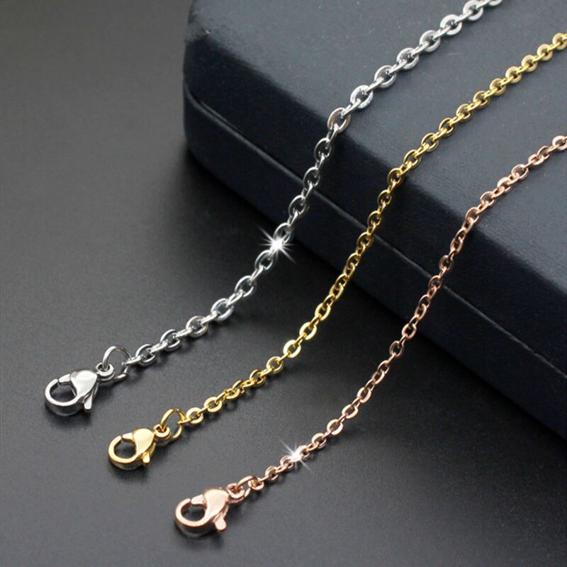 40cm/45cm/50cm Long Cross Chain Necklace 3 Colors Stainless Steel Chain Party Gifts For DIY Neacklace Jewelry Making