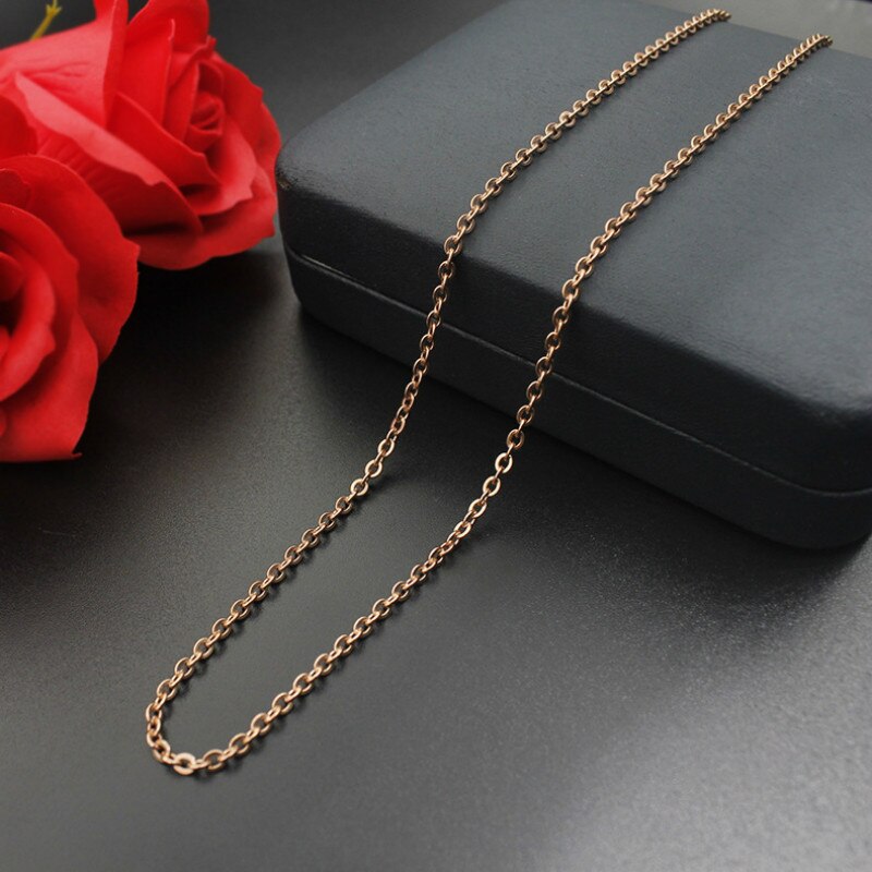 40cm/45cm/50cm Long Cross Chain Necklace 3 Colors Stainless Steel Chain Party Gifts For DIY Neacklace Jewelry Making