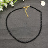 40cm Black Beads Crystal Choker Necklace for Women Bohemian 3mm Beaded Necklace 2022 Female Party Jewelry