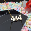 444 Angel Number Stainless Steel Pendant Necklaces for Women Custom Birth Date Birthday Jewelry BFF Gift