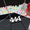 444 Angel Number Stainless Steel Pendant Necklaces for Women Custom Birth Date Birthday Jewelry BFF Gift