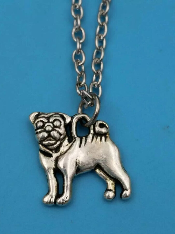 45cm Chain Summer style Jewelry Vintage "Cute greyhound Gog"Charms Pendant Statement Necklace Gift z26