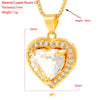 45cm All-match Love Crystal Pendant Ladies' Preferred Necklace