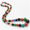48cm natural stone agate necklace 6mm-14mm round crystal stone ladies jewelry agate gemstone necklace wedding gift