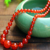 48cm natural stone agate necklace 6mm-14mm round crystal stone ladies jewelry agate gemstone necklace wedding gift