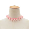 4Color Harajuku Colorful Fur Ball Tassel Choker Necklace For Women Ethnic Pompon Fluffy Necklaces Chokers Choker Chocker