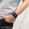4PCS/SET Vintage Leaf Pendant Rice Beads Adjustable Rope Chain Bracelet Punk Braided Wrap Wristbands For Men  Jewelry