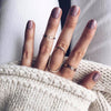 4Pcs/set Fashion Simple Geometric Joint Knuckle Rings Gold Silver Rings Women's Fashion Jewelry Gift #270494