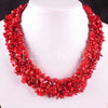 4X8MM C Beads Nylon Line Weave Coral Green Aventurin Crystal Howlite Crystal Opal Shell Unakite Epidote Necklace 18 1Pcs