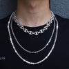 4mm 1 Row Shiny Tennis Chain Necklace Men Hip Hop Iced Out Bling CZ Necklace Jewelry Gold Silver Color Charm Gift
