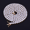 4mm 5mm 6mm Iced Out Zircon 1 Row Tennis Chain Necklace hop Jewelry Gold Silver Copper Material Men CZ Necklace Link 20inch